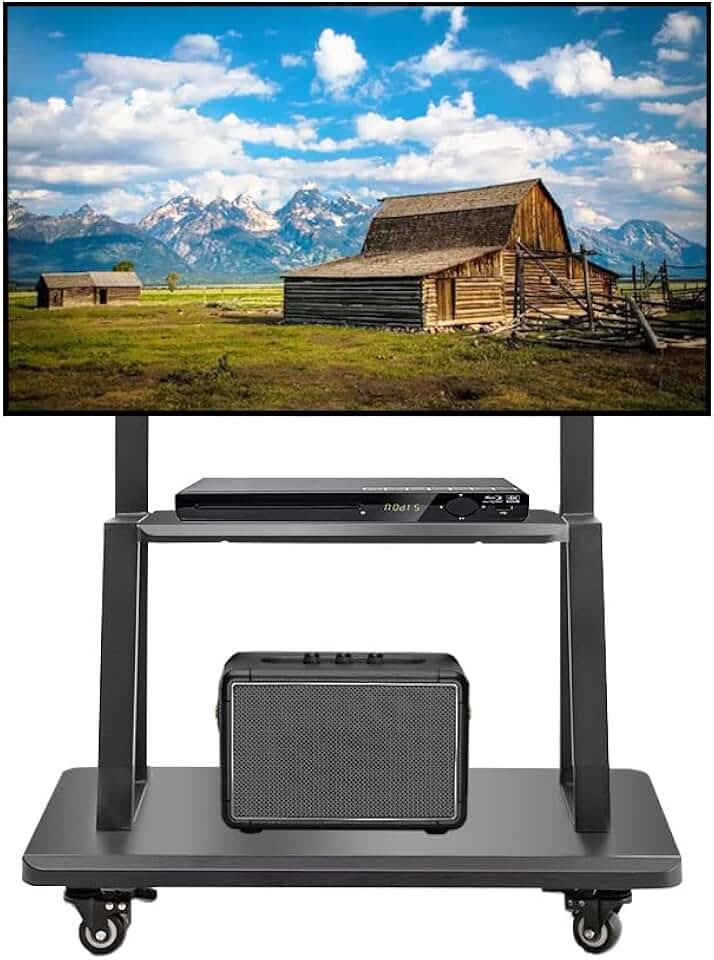 Adjustable Mobile TV Stand for 32-75 Inch Screens