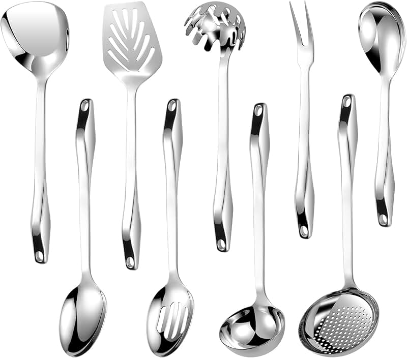 9-Piece Stainless Steel Kitchen Utensil Set