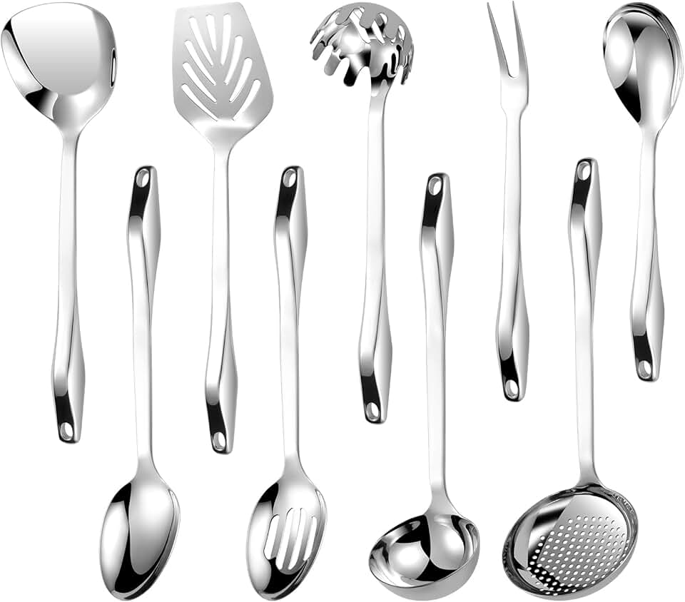 9-Piece Stainless Steel Kitchen Utensil Set