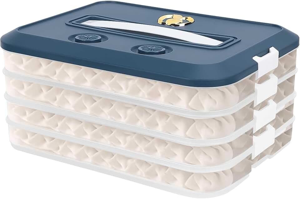 Stackable 4-Layer Food Storage Container with Lid
