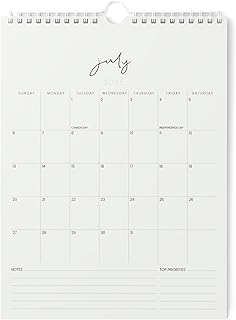 Vertical 2025-2026 Wall Calendar, 8.5x11 inches