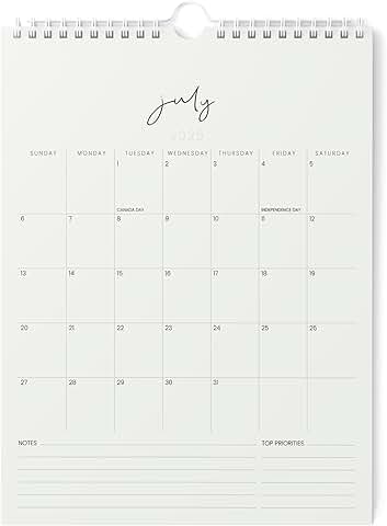 Vertical 2025-2026 Wall Calendar, 8.5x11 inches