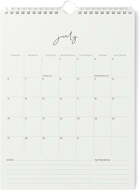 Vertical 2025-2026 Wall Calendar, 8.5x11 inches