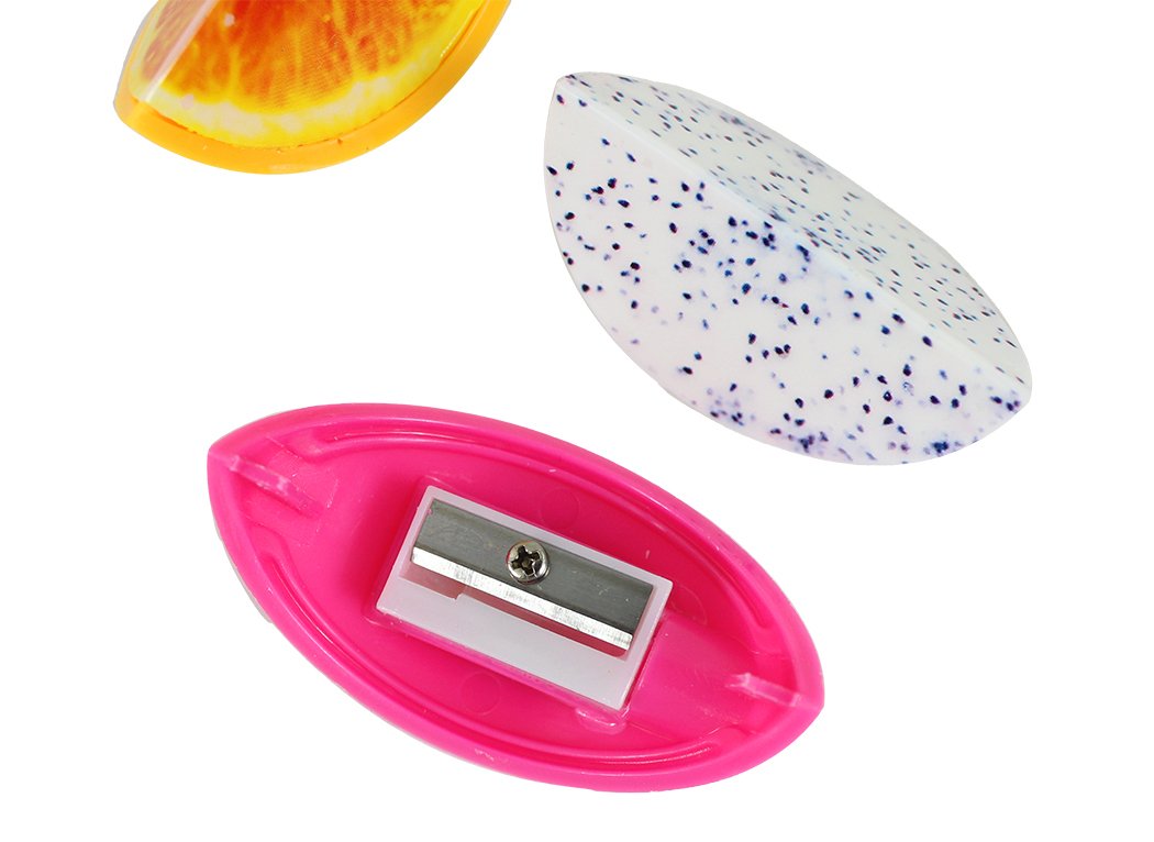 15-Piece Cartoon Fruit Shape Pencil Sharpeners