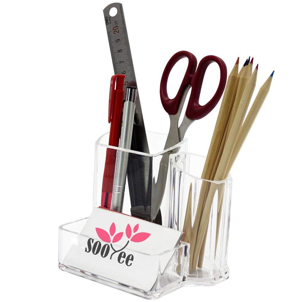 Acrylic Desk Organizer with 3 Compartments