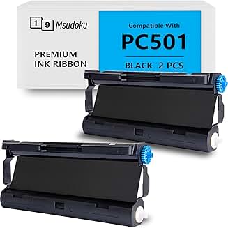 2 Pack PC501 Ribbon for Brother Fax Printers