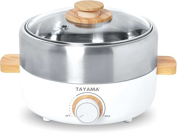 2.5 Quart White Electric Nonstick Multi-Cooker with Hot Pot and Grill