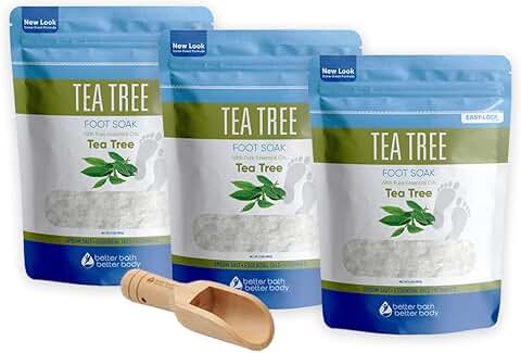 Foot soak with tea tree, lavender, eucalyptus, and vitamin C