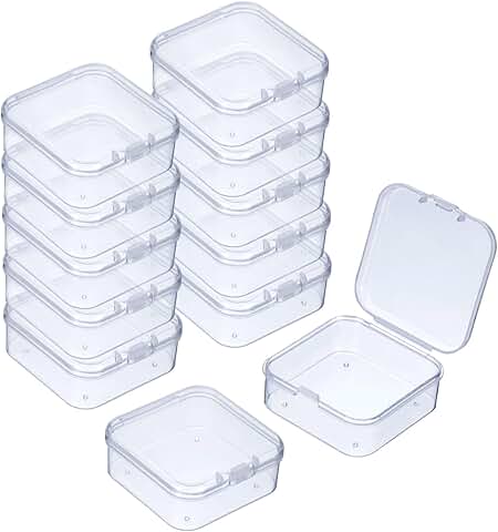 72 Small Clear Plastic Bead Storage Containers