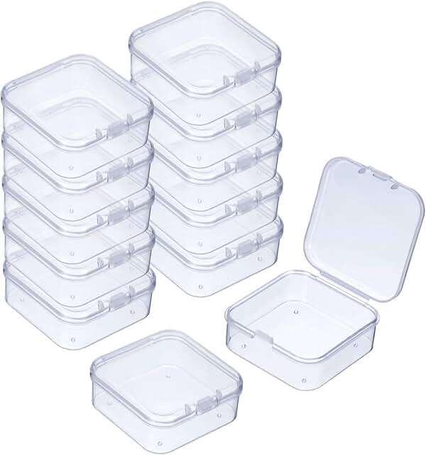 72 Small Clear Plastic Bead Storage Containers