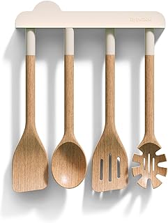 Magnetic Wooden Cooking Spatula Set, 4 Pieces