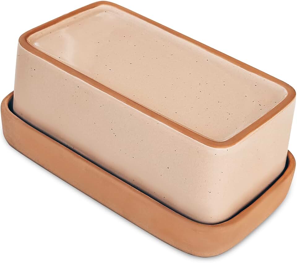 Ceramic Two-in-One Butter Dish with Lid
