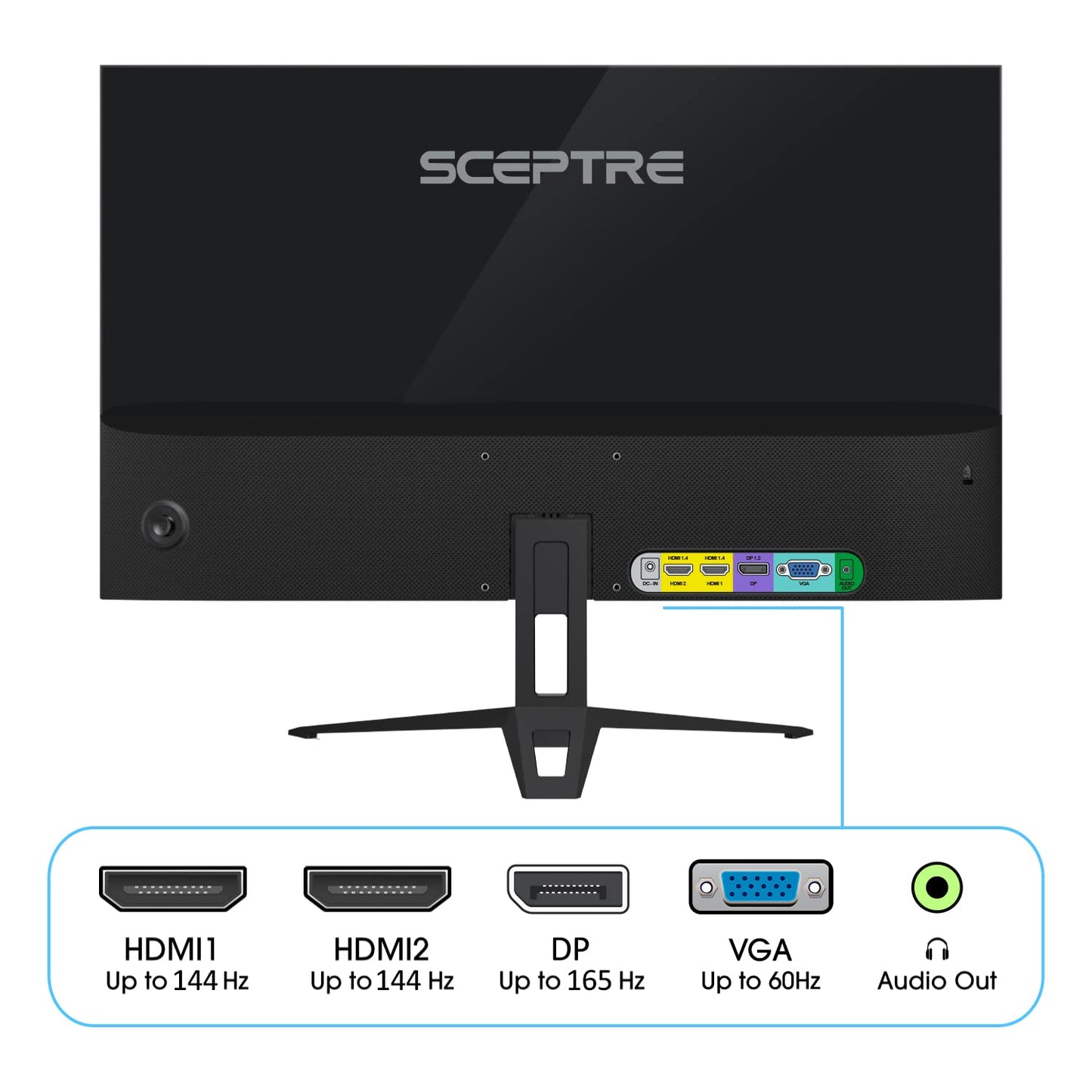 24" Gaming Monitor 1080p up to 165Hz DisplayPort HDMI AMD FreeSync 91% sRGB, Machine Black 2022 (E248B-FWS168)