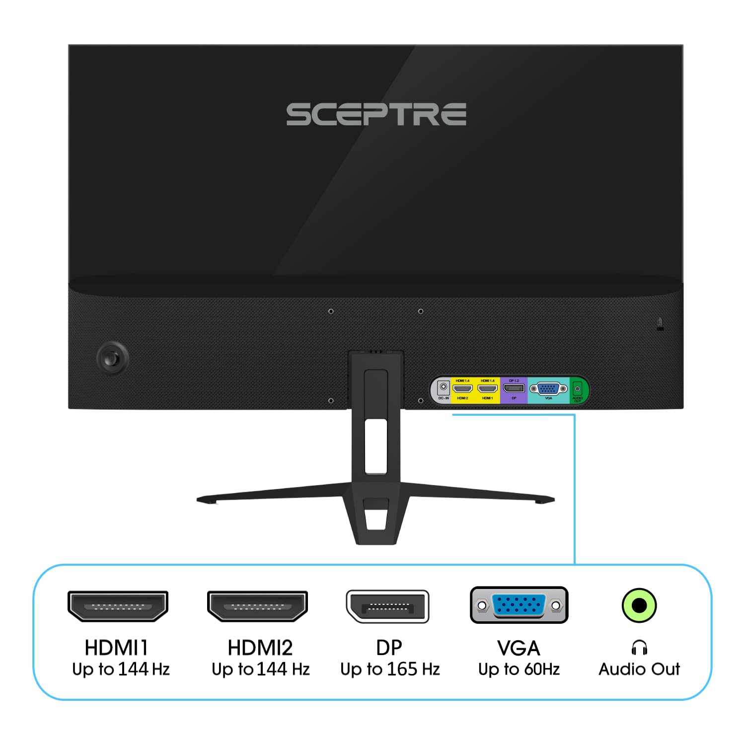 24" Gaming Monitor 1080p up to 165Hz DisplayPort HDMI AMD FreeSync 91% sRGB, Machine Black 2022 (E248B-FWS168)