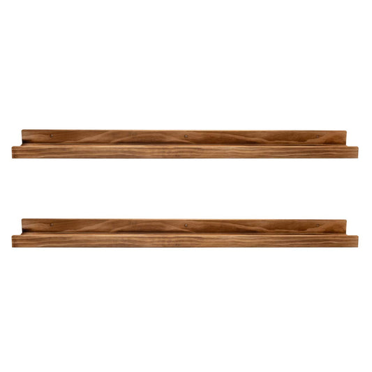 Rustic Wood Floating Shelves for Nursery Books Long Wall Bookshelf Photo Picture Ledge Shelf with Lip Wall Shelf for Kids Bedroom Bathroom Living Room Office Frames 36 Inches Set of 2