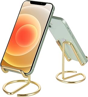 Cute Gold Metal Cell Phone Stand for Desk
