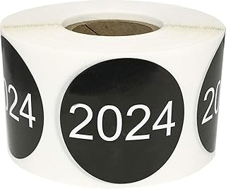 Black Year Stickers 2024, 1.5", 500 Round Labels