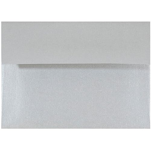 Silver Metallic 4Bar Invitation Envelopes, 25 Pack
