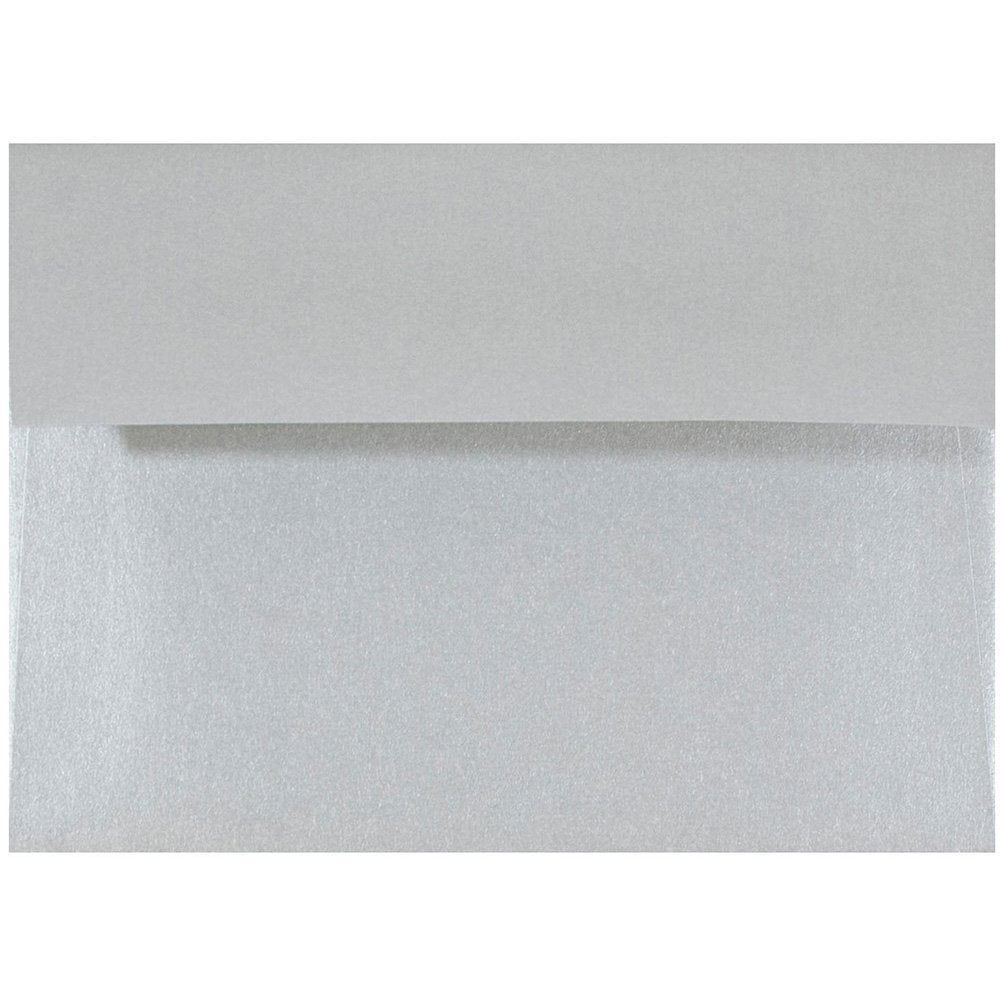 Silver Metallic 4Bar Invitation Envelopes, 25 Pack