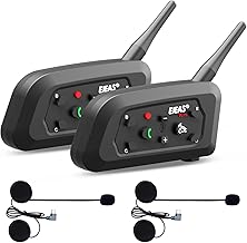 Motorcycle Bluetooth Headset for 2 Riders with Noise Reduction