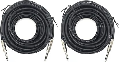 Two 100ft 1/4 Inch Male Audio Cables