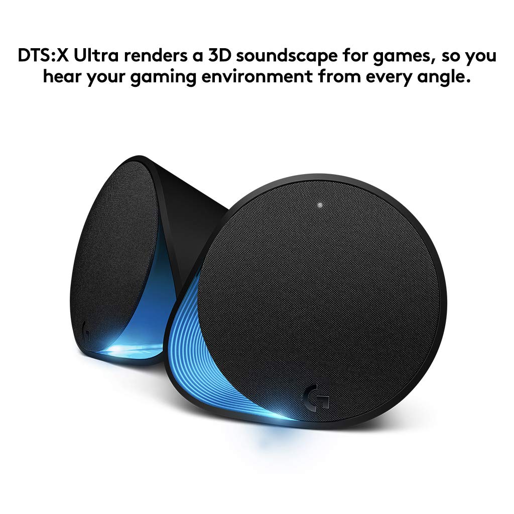 560 PC Gaming Speaker System with 7.1 DTS:X Ultra Surround Sound, Game based LIGHTSYNC RGB, Two Speakers and Subwoofer, Immersive Gaming Experience - Black