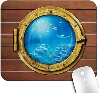 Office and gaming mouse pad with coral reef design