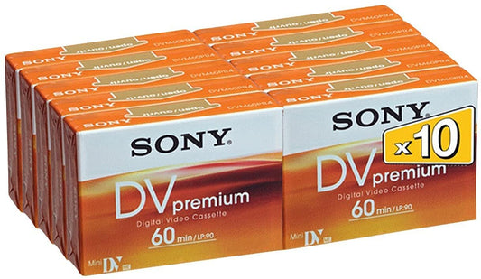 DVC60PRL Mini DV Tape 60min Premium Data Cartridge 10 Packs
