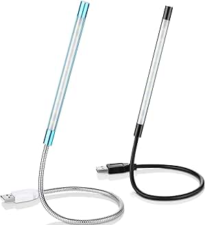 Two-piece USB LED light for laptop keyboard and reading