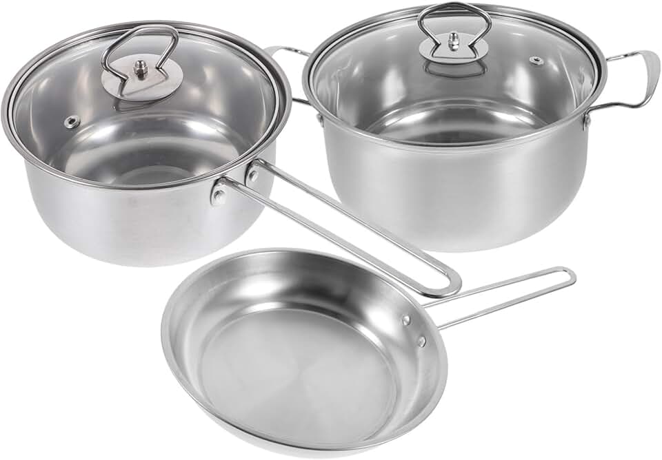 Stainless Steel Cookware Set with Smooth Surface for Easy Cleaning