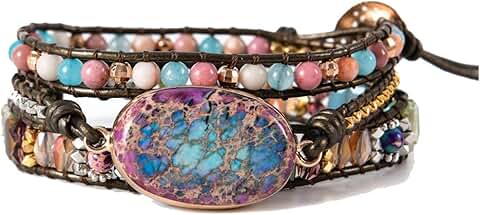 Handmade Boho Natural Stone Wrap Bracelet