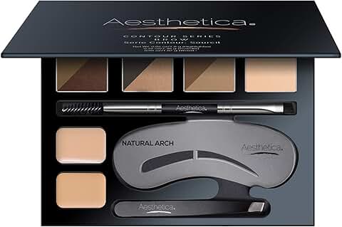16-Piece Eyebrow Makeup Kit with Powders and Tools