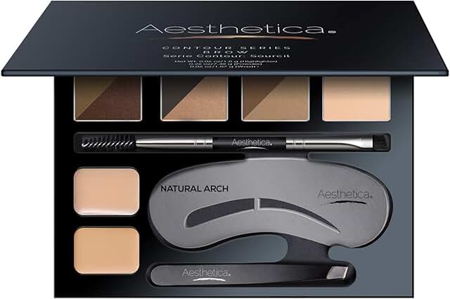16-Piece Eyebrow Makeup Kit with Powders and Tools