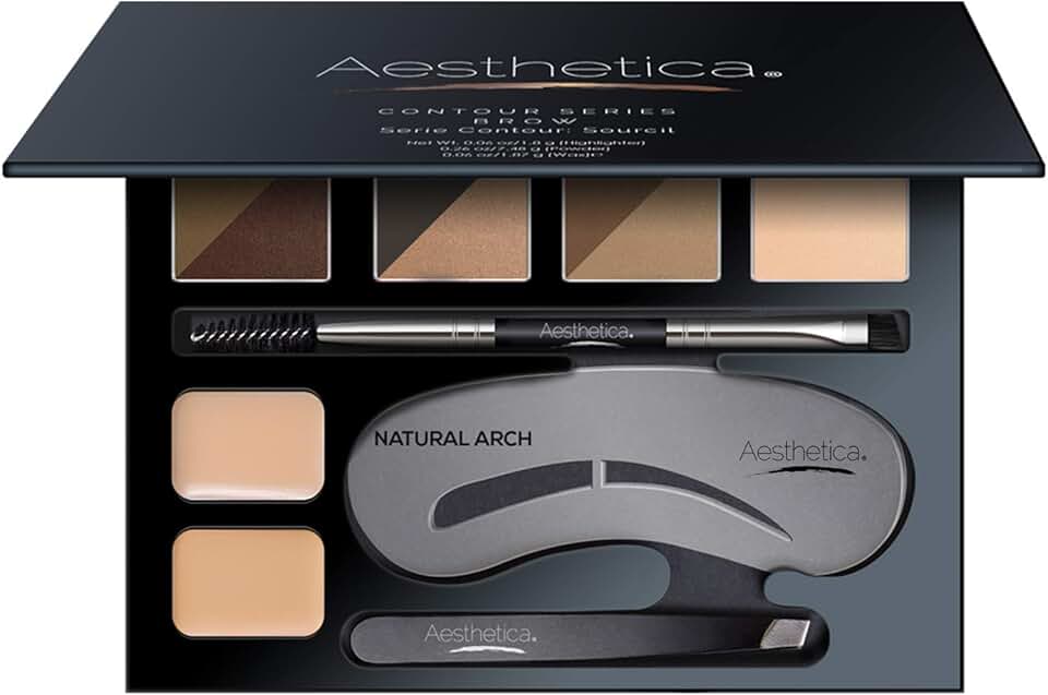 16-Piece Eyebrow Makeup Kit with Powders and Tools