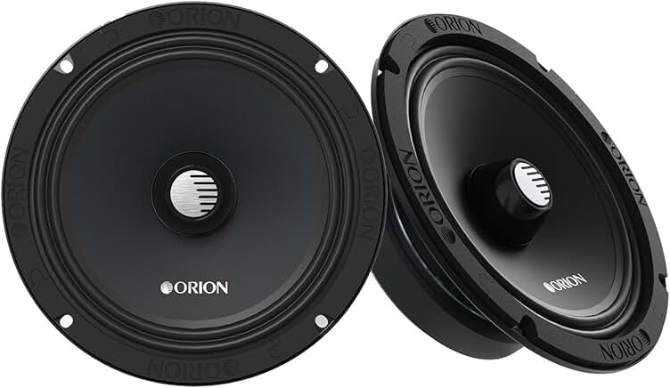 Pair of 6.5-inch Slim Mid-Range Bullet Loudspeakers, 800W Max