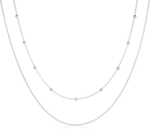 Dainty Gold Herringbone Necklace for Women