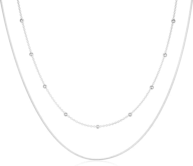 Dainty Gold Herringbone Necklace for Women