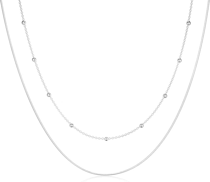 Dainty Gold Herringbone Necklace for Women