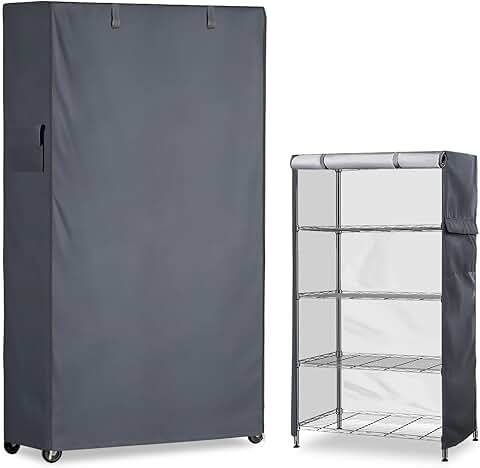 Waterproof Dustproof Shelf Cover for Wire Shelves 30x14x62
