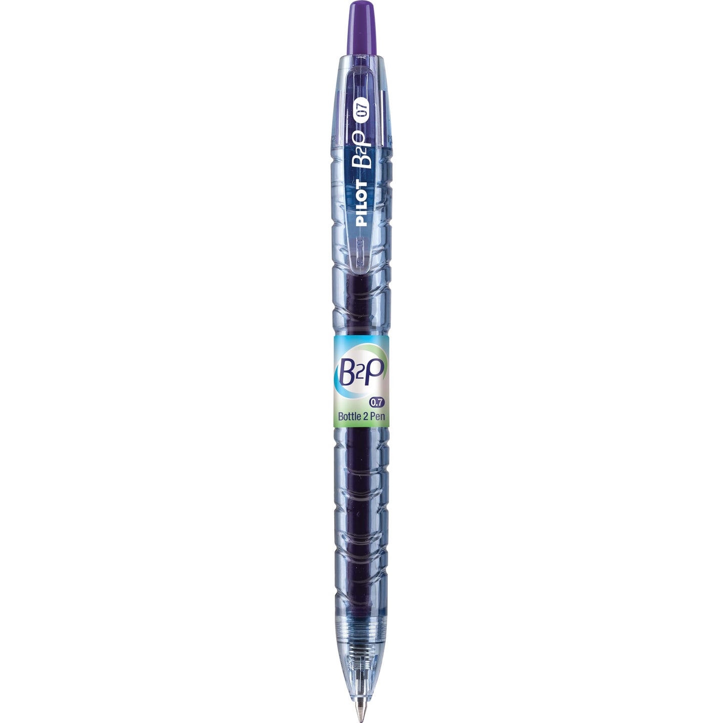 Refillable Purple Gel Pen from Recycled Bottles, 12 Pack