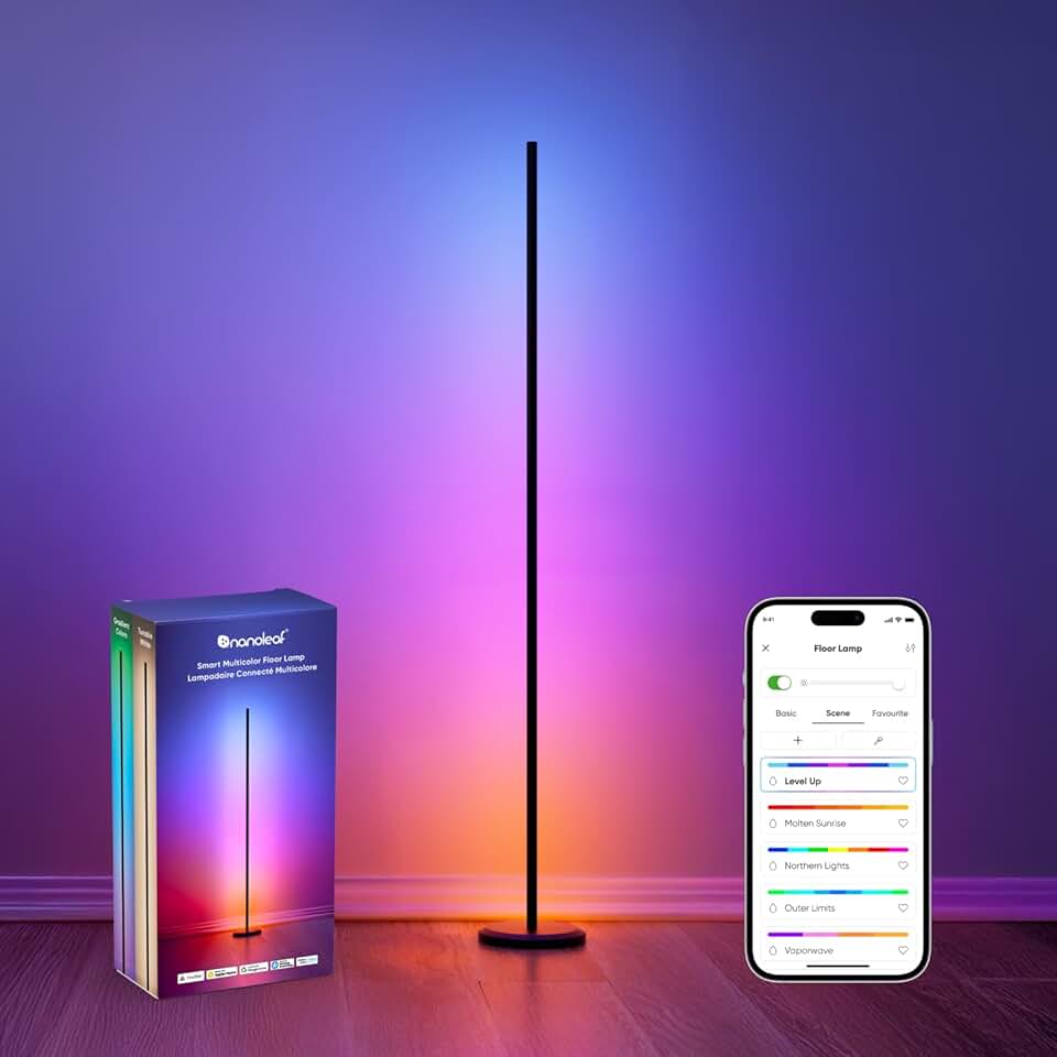 Smart LED Floor Lamp with Music Sync and Voice Control