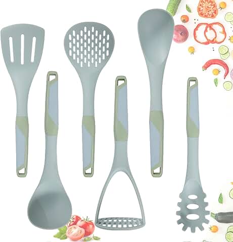 Set of 7 Food-Grade Silicone Cooking Utensils