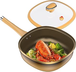 Large Nonstick Fry Pan with Lid for Cooking