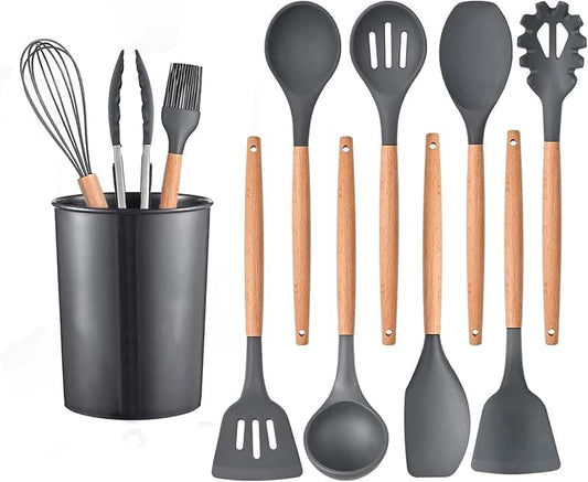 15-Piece Non-Stick Cookware Set with Detachable Handles