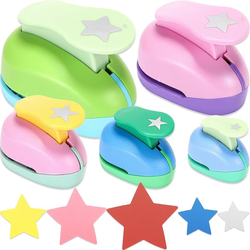 Star-Shaped Punch Set for Crafts and Scrapbooking