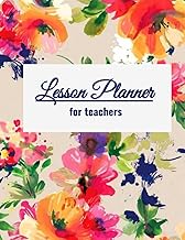 Lesson planner for teachers with floral print, 190 pages