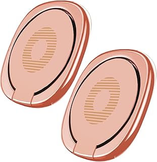 Glossy Rounded Edges Phone Ring Holder Stand, 360° Rotation