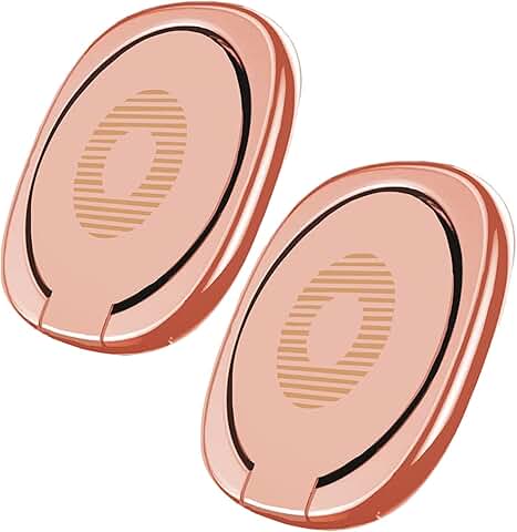 Glossy Rounded Edges Phone Ring Holder Stand, 360° Rotation