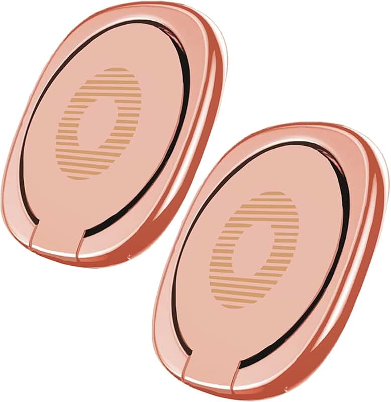 Glossy Rounded Edges Phone Ring Holder Stand, 360° Rotation