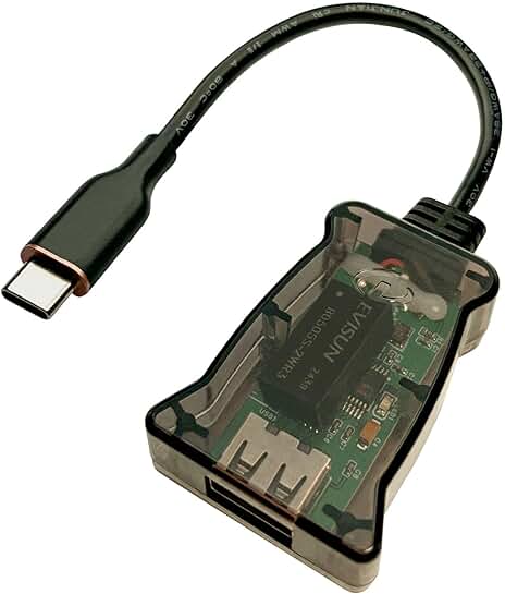Short USB-C 480M High Speed Isolator, 0.5FT